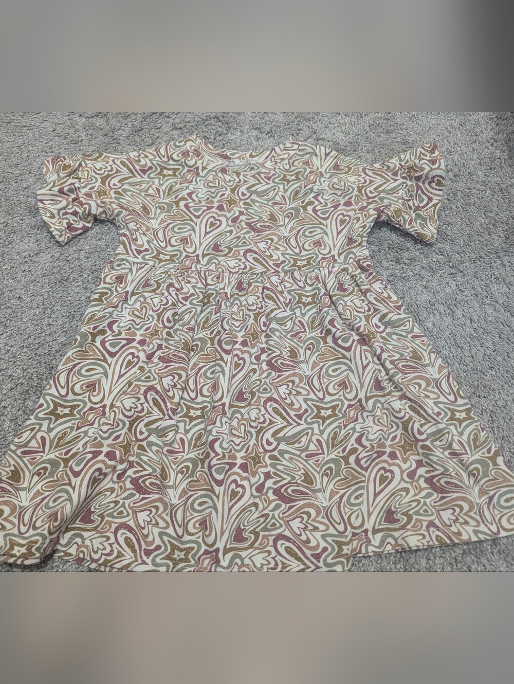 Rylee + Cru Abstract Heart Print Dress
